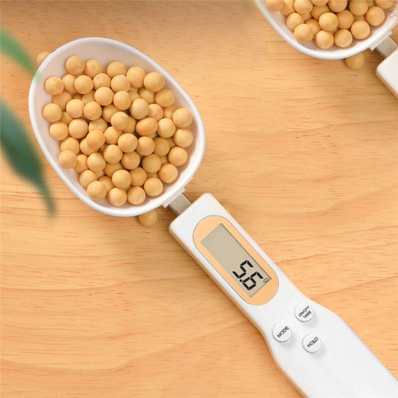 Precise Display Digital Spoon Kitchen Measuring Spoon Electronic Digital Spoon Food Weight Volumn Display Scale Spoon Tools: White