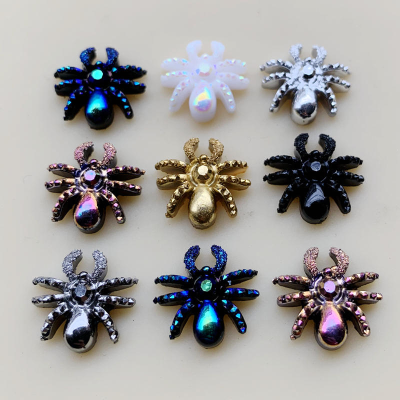 60Pcs Animal Art Designs Spider Sieraden Charmes Diy Halloween Decoraties Accessoires 13mm-B58