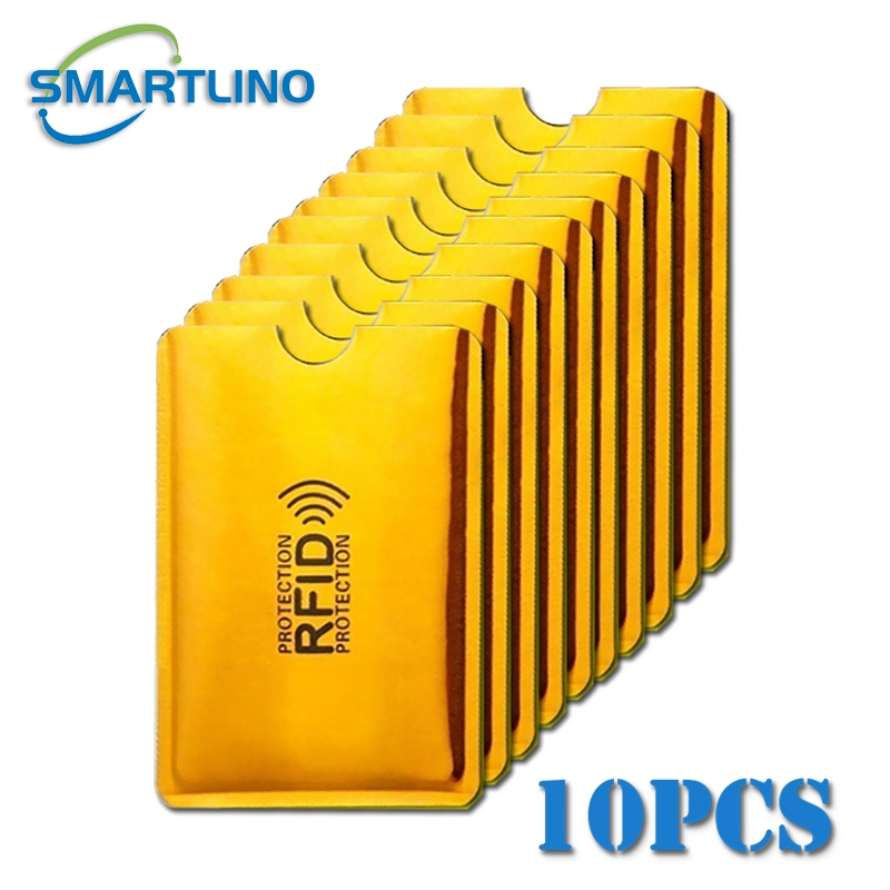 5/10/20 Stuks Anti Diefstal Bank Creditcard Protector Nfc Rfid Blokkeren Kaarthouder Portemonnee Cover aluminiumfolie Id Visitekaartje Case: Cyaan