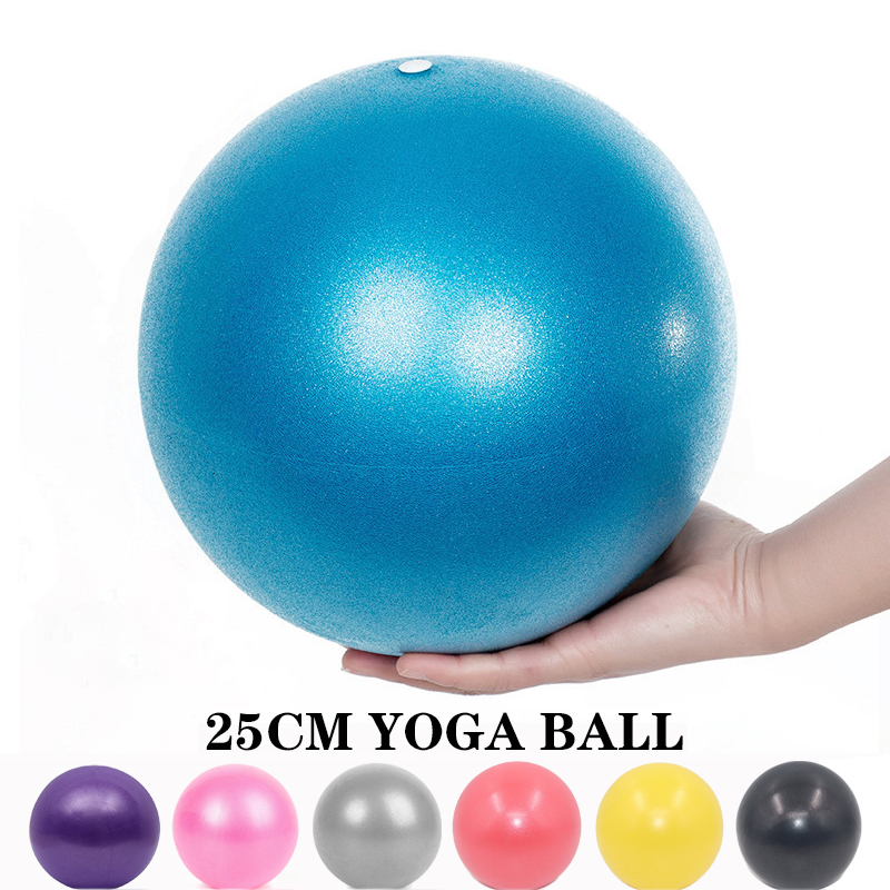 25cm mini yogabollar fitness pilates boll för fettreducering tjock explosionssäker pvc halkfri gymträningsboll för hemmaträning träningspass