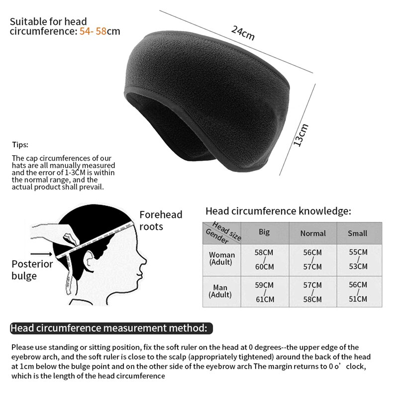 Fleece Hoofdband Zachte Winter Warme Muts Oor Muff Warmer Mens Dames Voor Winter Outdoor Activiteiten Skiën Snowboarden Ski Snowboard