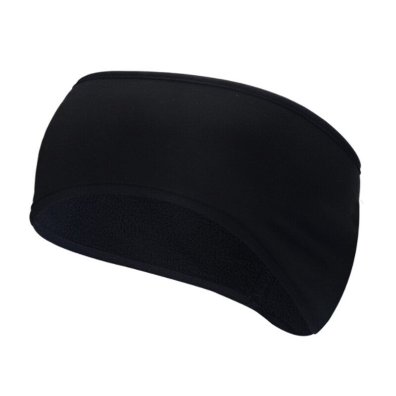 1pc winter sweatband ear warmers for women and girls, fleece ear covers, hair bands for running, cycling, skiing, outdoor sports, yoga, headscarf: Black