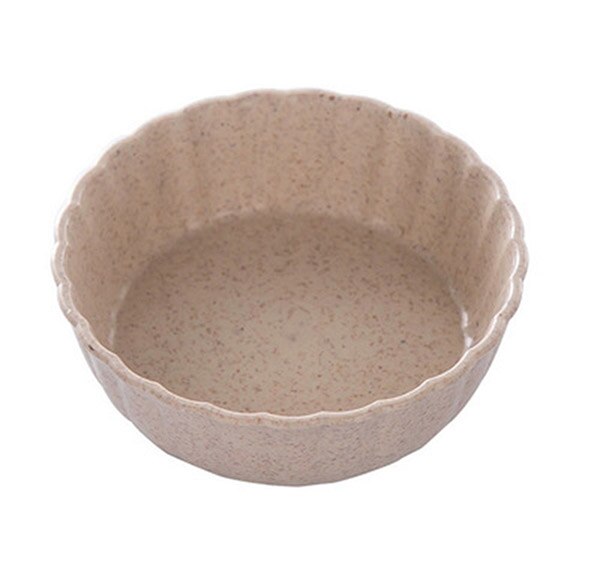 Homies-vaisselle de cuisine polyvalente en forme de feuille, petites soucoupes assaisonnées bol blé paille plat vaisselle japonaise 1 pièce: Jaune clair