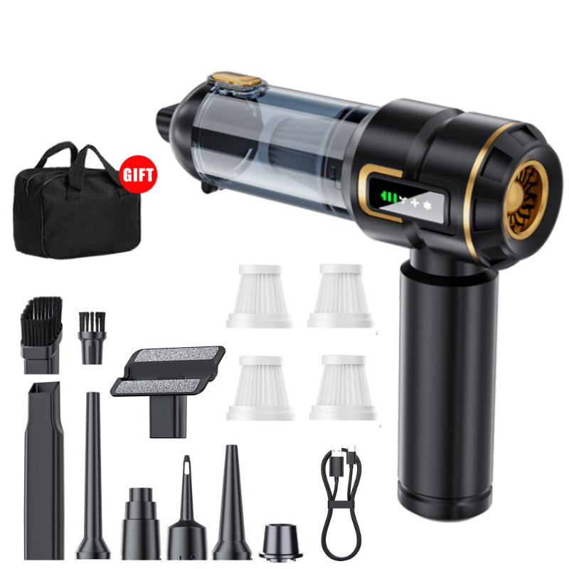 Auto Stofzuiger 998000PA Mini Draadloze Krachtige Sterke Scution Blower Auto Cleaner Handheld Draagbare Auto Stofzuigers: Blauw