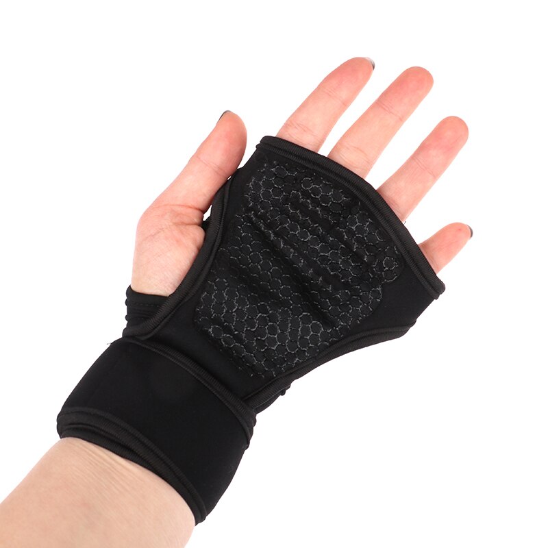 1 paar gewichthefhandschoenen voor dames heren fitness sport bodybuilding gymnastiek handgrepen gym handpalmbeschermer handschoenen