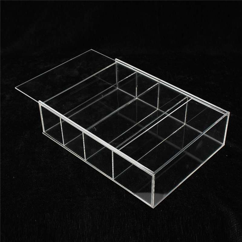 214X159X59Mm Hoogglans Acryl Show Case Display Box Show Case Schuifdeur Voor Mini Parfum fles Sieraden Ambachten Display