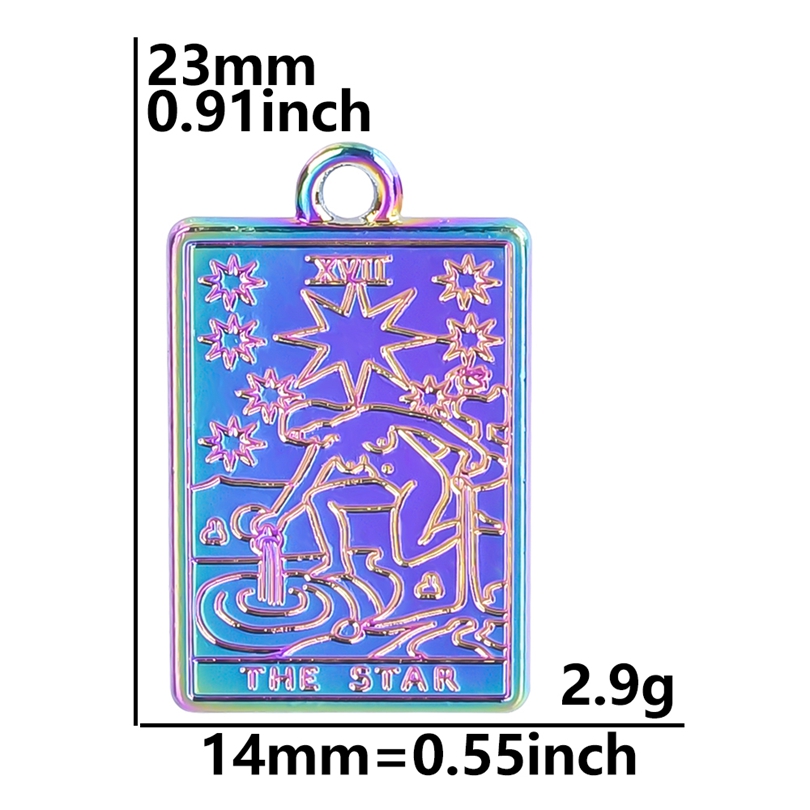10pcs/lot Gold Plated Tarot Accessories DIY Bulk Alloy Pendant Charm for Jewelry Making Necklace Earrings DIY Material: Blue white zinc plated