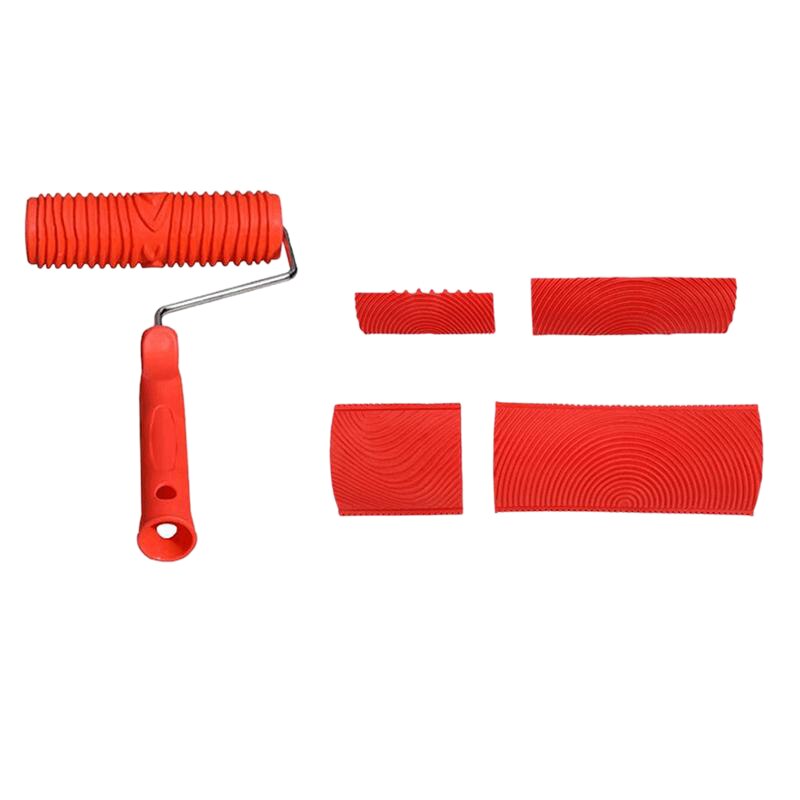 7 inch roller schilder 4 stuks houtnerf schildergereedschap kunstbehang imitatie houtnerf gereedschap muurtextuur kunstschilderen