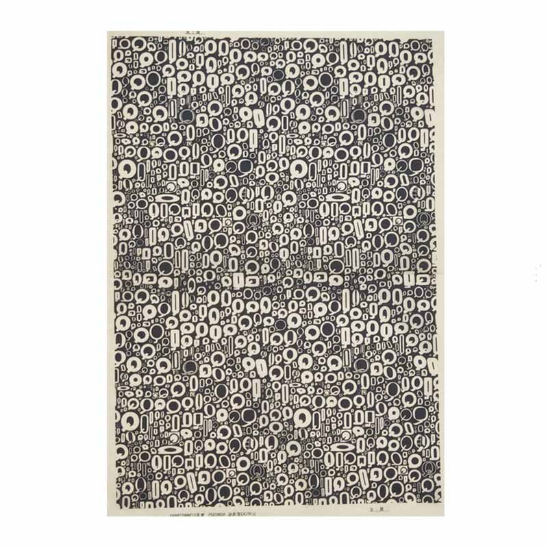 Keramikk Overføringspapir 53x37cm - Svart Glasur Blomst Dekal Høy Temperatur