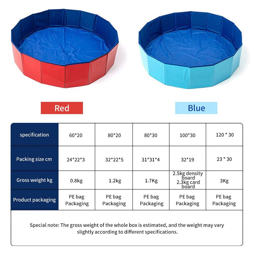 Portable Dog Swimming Pool Foldable Pet Dog Bath Pool Pet Bath Swimming Tub Collapsible Pet Bathing Tub for Dogs Cats Pet Shower