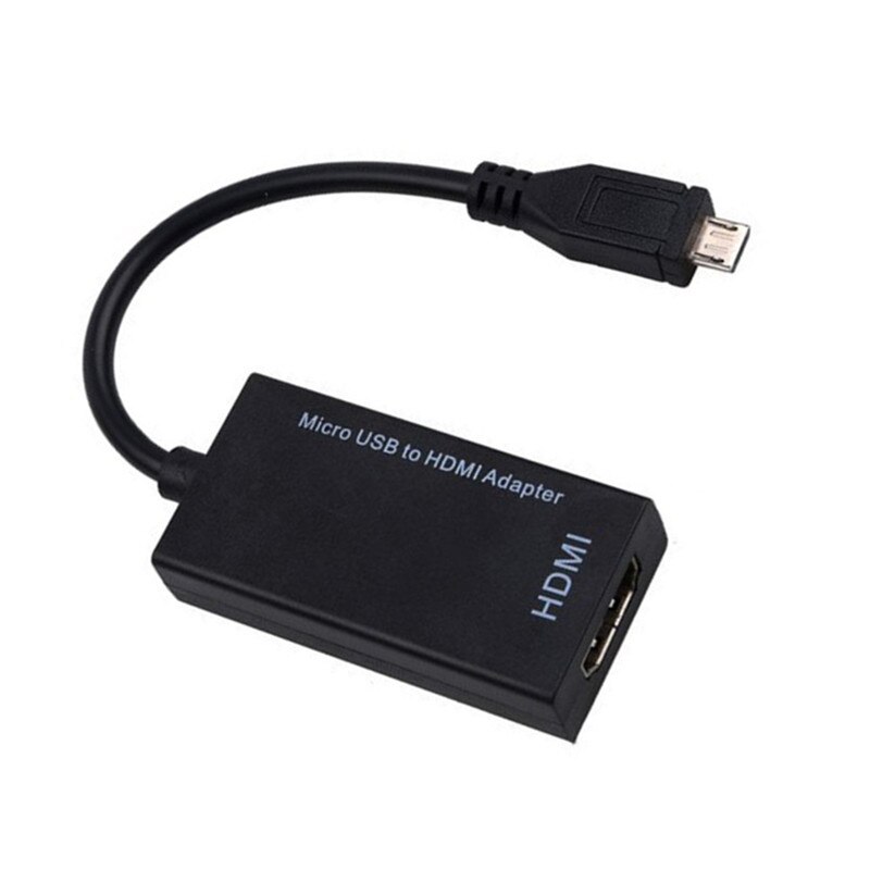 Cable adaptador tipo C y micro USB macho a HDMI hembra para teléfono móvil, tableta y TV