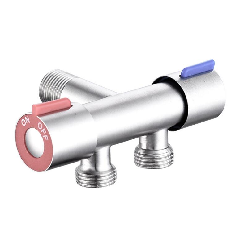 304 Stainless Steel Three-way Angle Valve Double Control Dual-use Multi-function Angle Valve