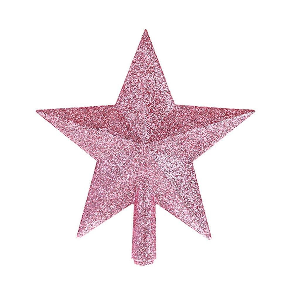 1PCS Christmas Tree Top Star Large Glitter Star Xmas Tree Topper Decoration Top Ornament: Pink 15cm