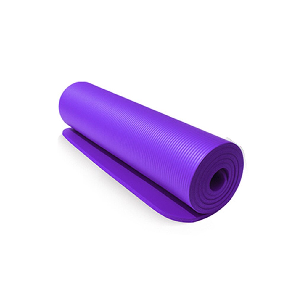 Esterilla de Yoga NBR de 1830x610x10mm, antideslizante, gruesa, multifuncional, para Fitness, Fitness, gimnasia, Pilates: purple yoga mat