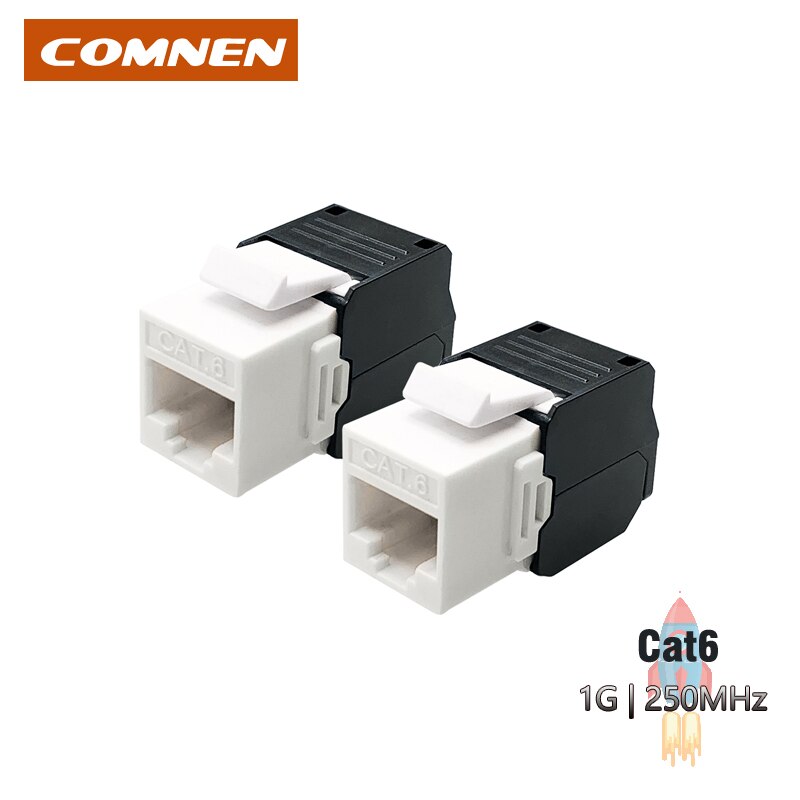 6/12/24pcs Cat6/Cat5e UTP Unshielded Keystone Jack RJ45 Module Adapter for Gigabit Ethernet LAN Cable Punch Down Keystone Jacks