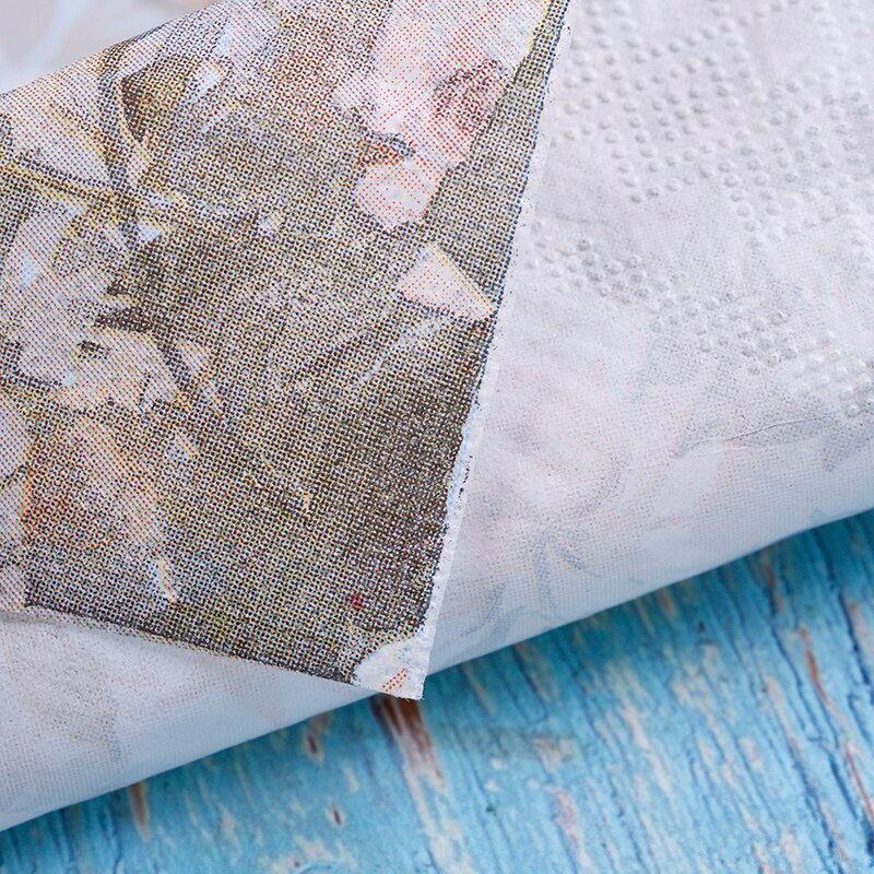 33cm*33cm Printed Feature Rose Paper Napkins For Event & Party Decoration Tissue Decoupage Flowers pattern napkin