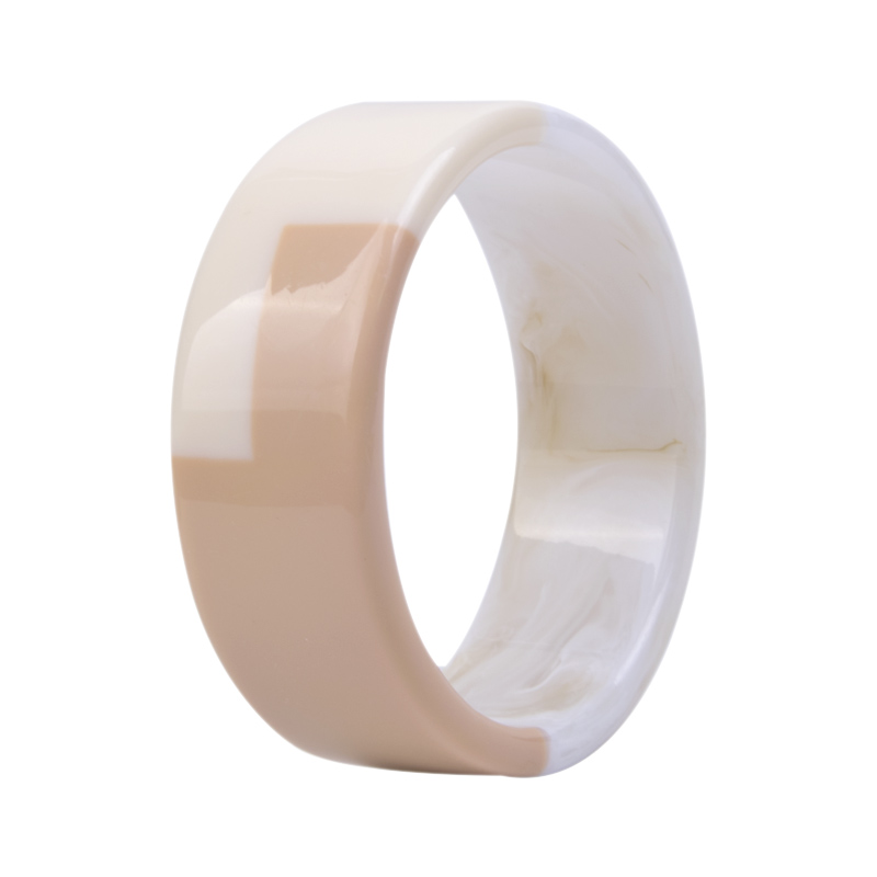 Di alta Qualità di Fascino Larga Corrispondenza Dei Colori Braccialetti per le Donne Resina Acrilica Grande Cerchio dell'annata Dichiarazione Gioelleria raffinata e alla moda Del Braccialetto: colore-1