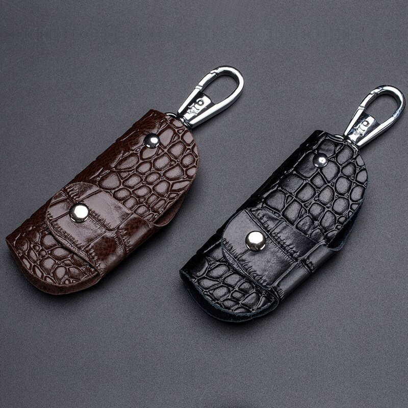 Men Key Holder Keys Organizer Keychain Crocodile Pattern Wallets Key Bag Car Housekeeper Car Key Case Home Keychain Case