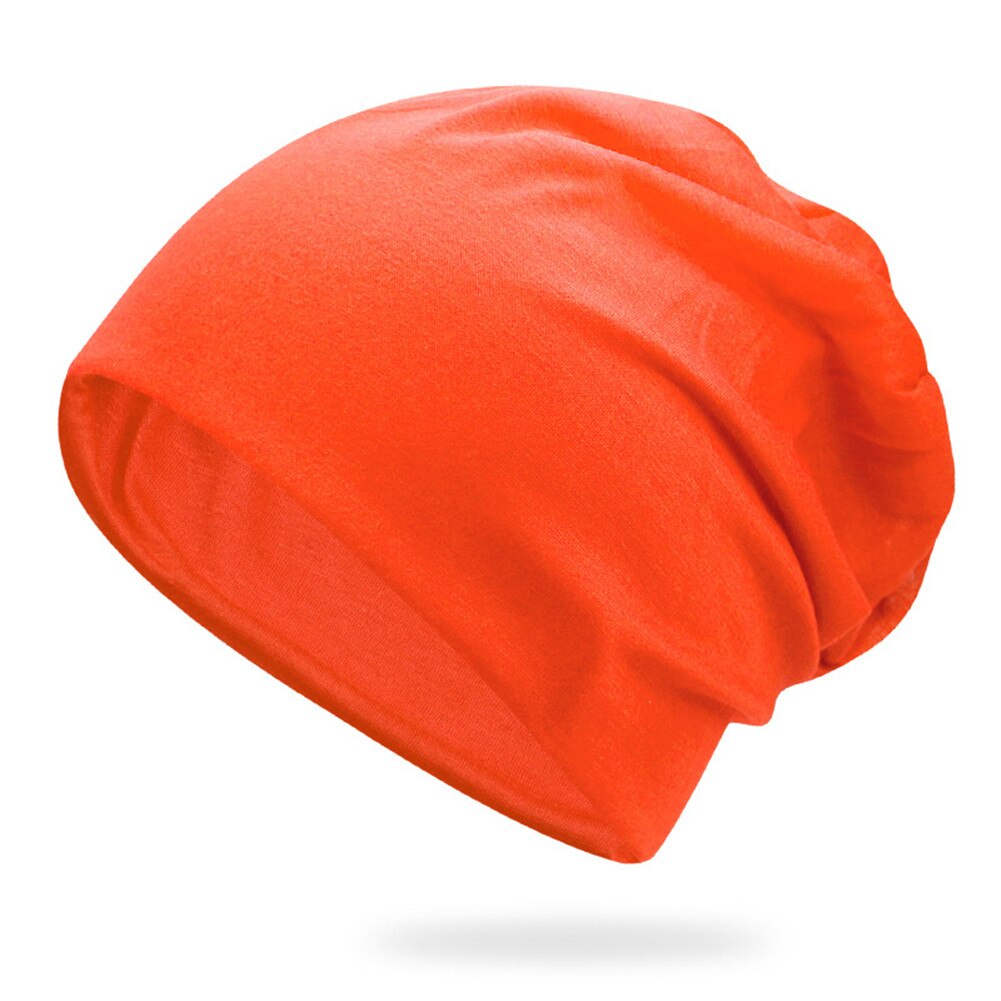 Women Men Stylish Beanie Hat Thin Hip-hop Soft Stretch Slouchy Outdoor Skull Cap Suitable for spring autumn summer hat: Orange