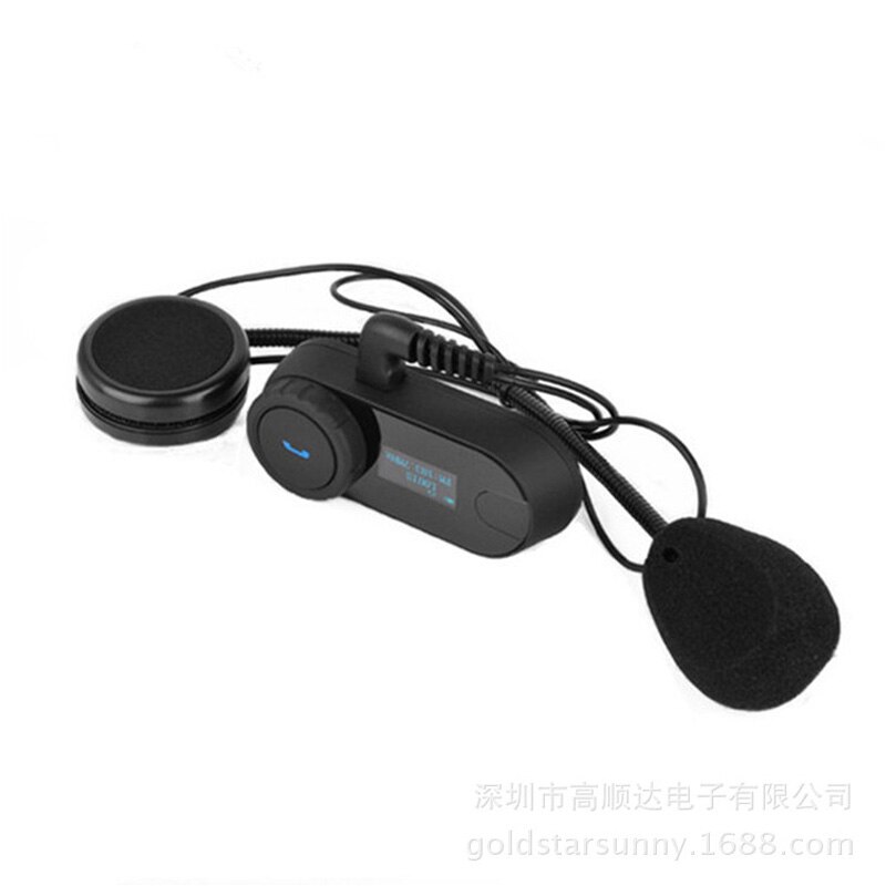 Stik motorcykel hjelm bluetooth headset fuld dobbelt funktion bluetooth walkie-talkie med led display bluetooth: Default Title