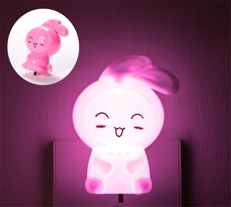 AC110-220V Night Light Children Light Baby Nursery Lamp Bedroom Sleep LED Light Switch Wall Night Lamp For Children Girl Toy: A