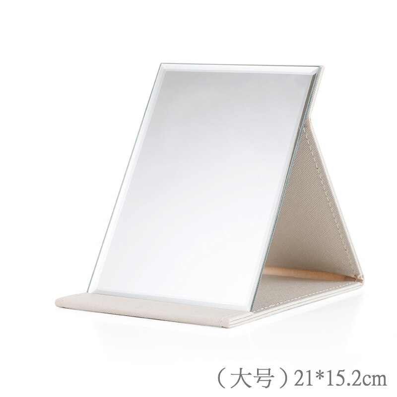 Espejo para maquillaje plegable, mesa portátil HD para dormitorio de estudiantes, Princesa, tamaño femenino, espejo de tocador y escritorio ajustable: Large white