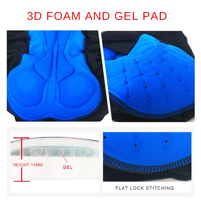 NUCKILY mallas de bicicleta almohadilla de Gel pantalones de ciclismo largos de otoño ropa deportiva reflectante ropa de bicicleta MM007