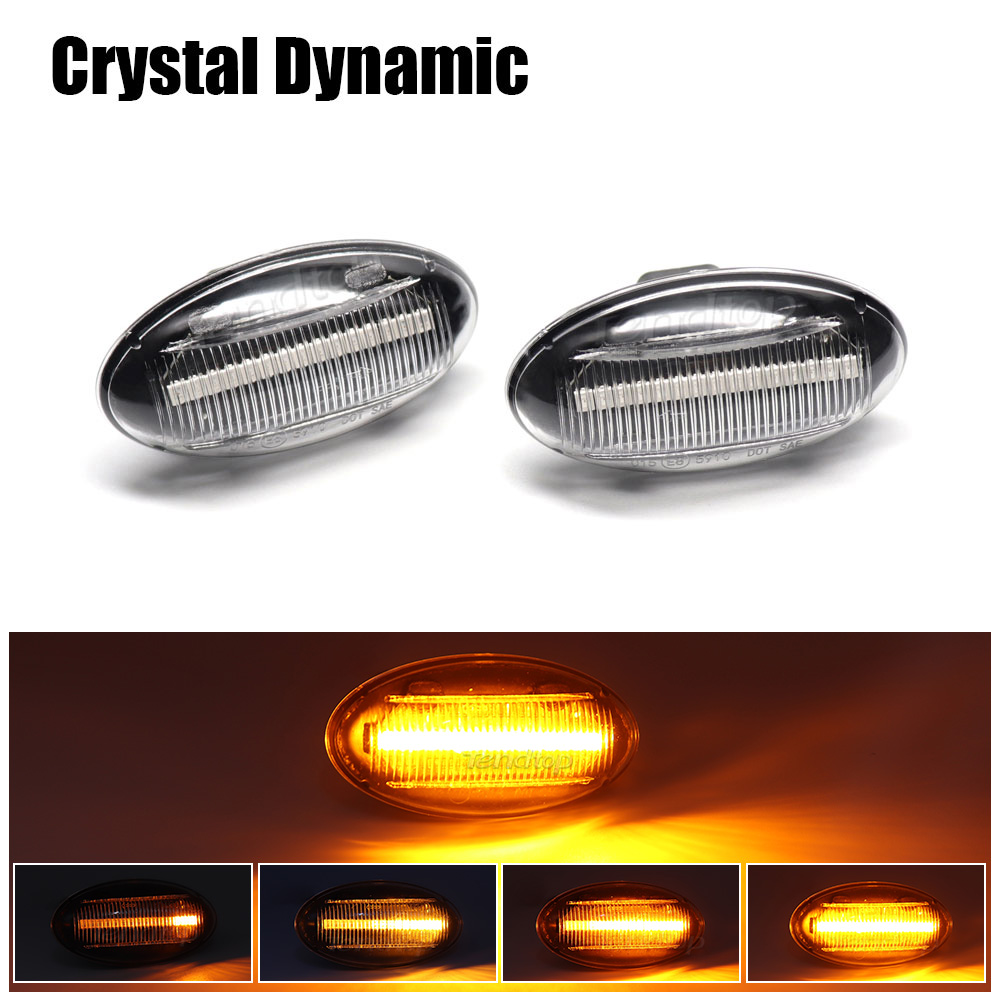 LED Flashing Side Marker Light Dynamic Turn Signal Lamp Car Tuning Indicator For Peugeot 307 206 407 107 607 1007 C1 C2 C3 C5 C6: DEEP BLUE