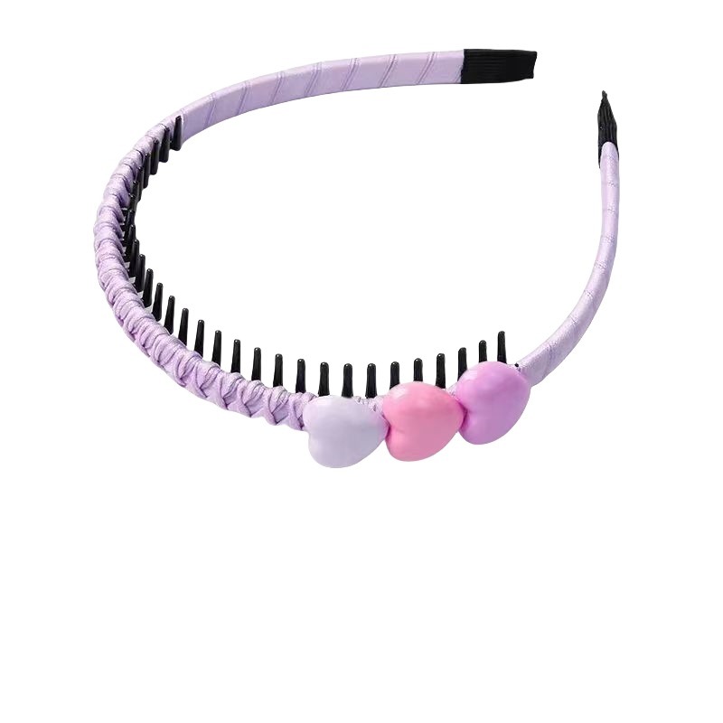 Diadema para niña, bonito corazón dulce, estrellas, colores, diadema de flores, aro para el pelo, para niños, accesorios para el cabello FDr11: Plata