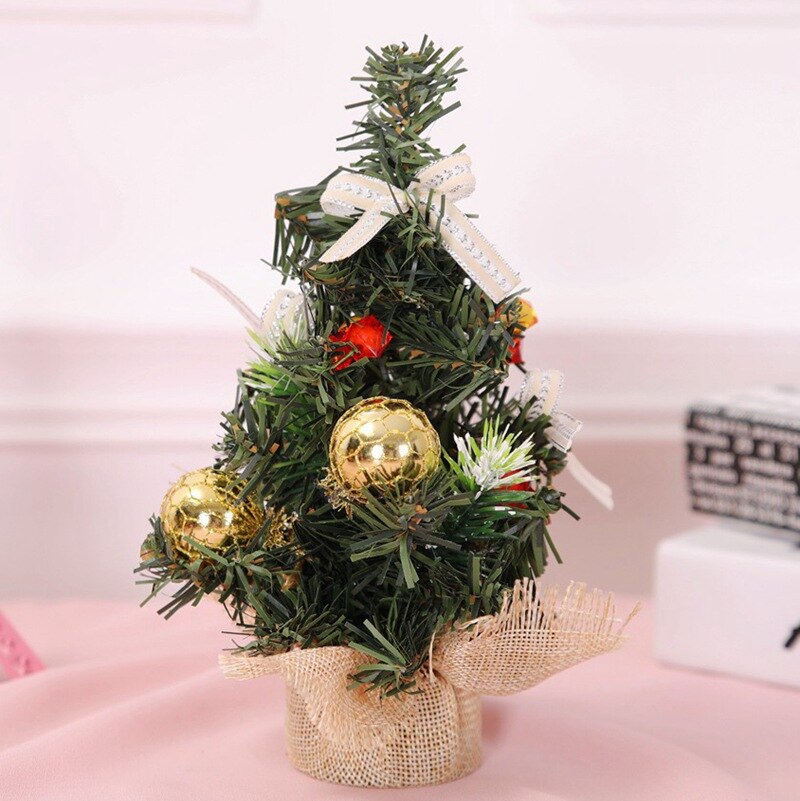 Mini Table Top Christmas Tree Desktop Xmas Tree Party Ornament Decorated Tree For Home Office Christmas Year Decoration: 7