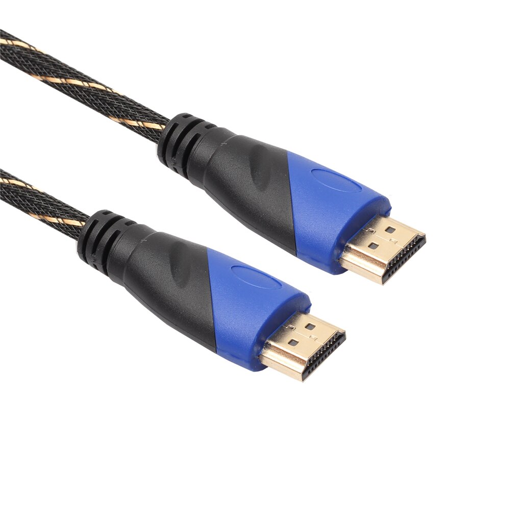 REXLIS trenzado cable HDMI 0,5 1 m 3 M 5 M 10 M 15 M trenzado HDMI cable + 2 adaptador de ángulo recto V1.4 HD 3D