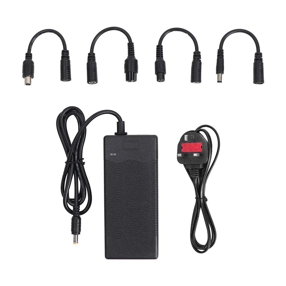 65W 42V 2A Battery Charger EU/AU/UK Plug with Connector Cable Adapter for Electric Scooter Charger Accessories