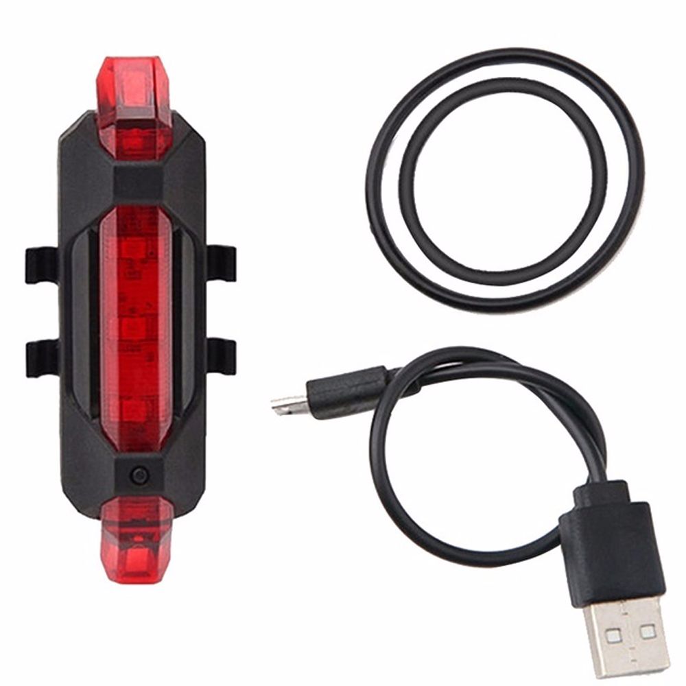 Fietslamp voor- en achterlicht fietsaccessoires usb-oplader fietsverlichting achterlicht fietsverlichting fiets achterlicht: Geel