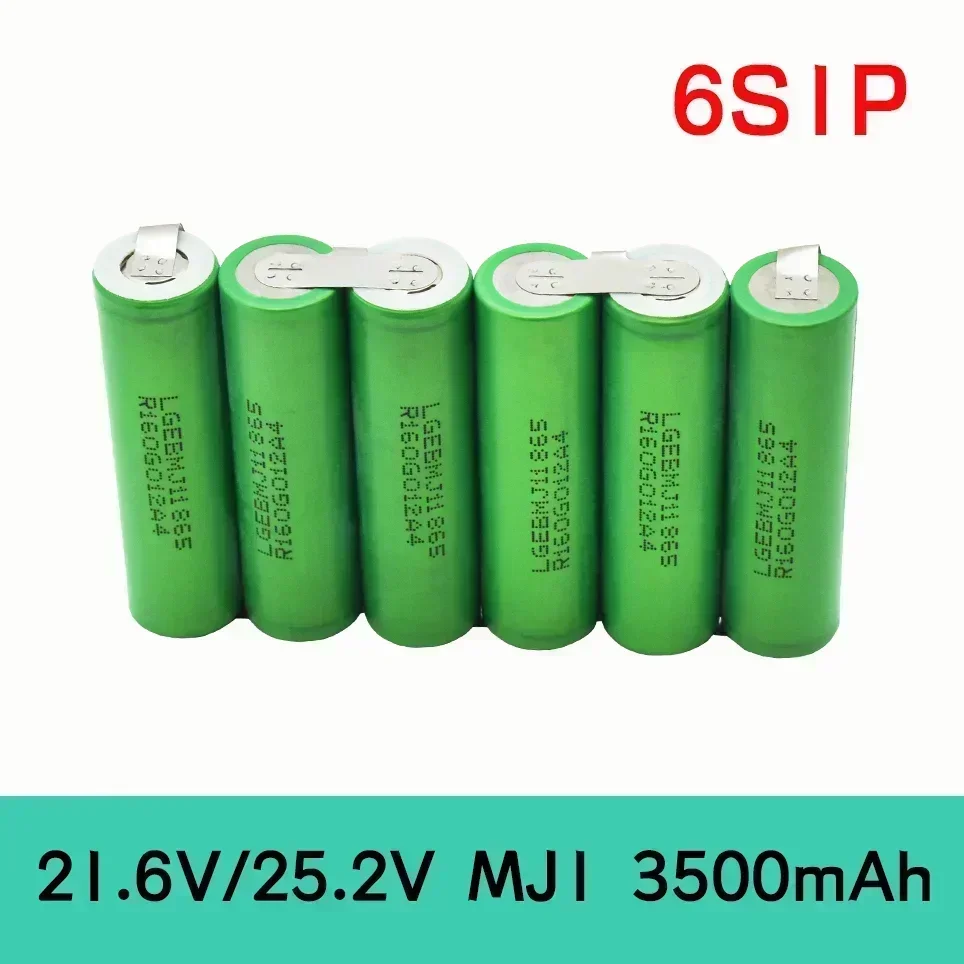 18650 MJ1 3500mAh 7000mAh 20 amps 3S 4S 5S 6S 8S 7.4V 12.6V 14.8V 18V 25.2V 29.6V For Screwdriver batteries weld battery pack: Yellow