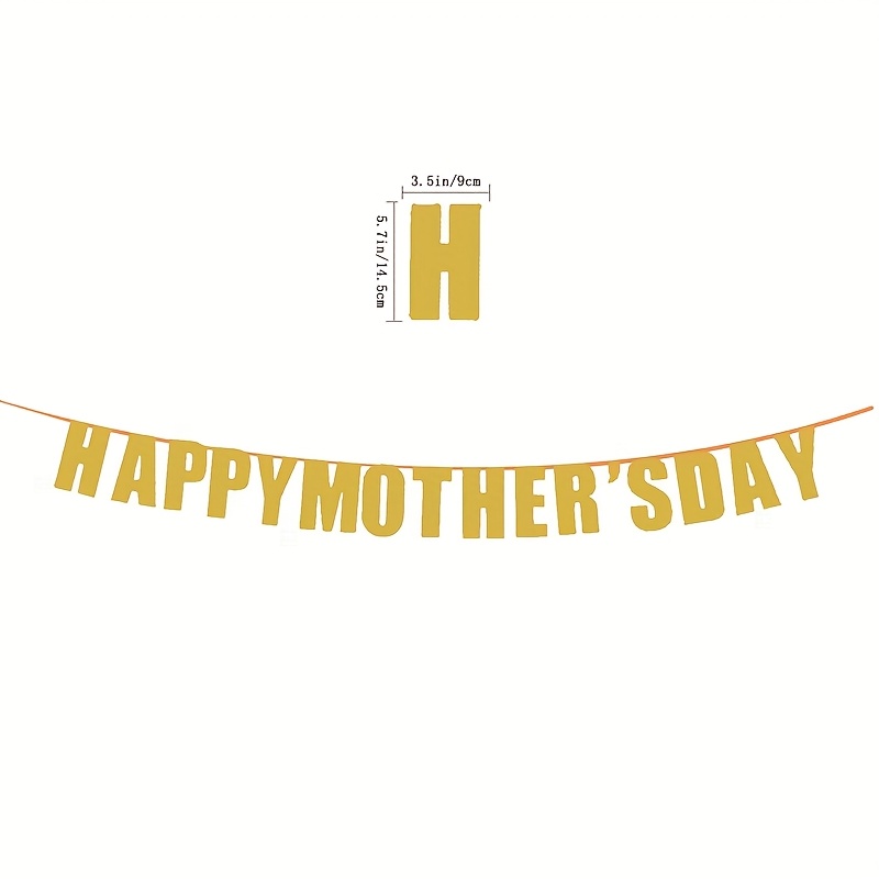 Banner de dia das mães, ouro rosa, decorações de dia das mães, suprimentos, formato de coração, ornamento pendurado, decoração de feliz dia das mães