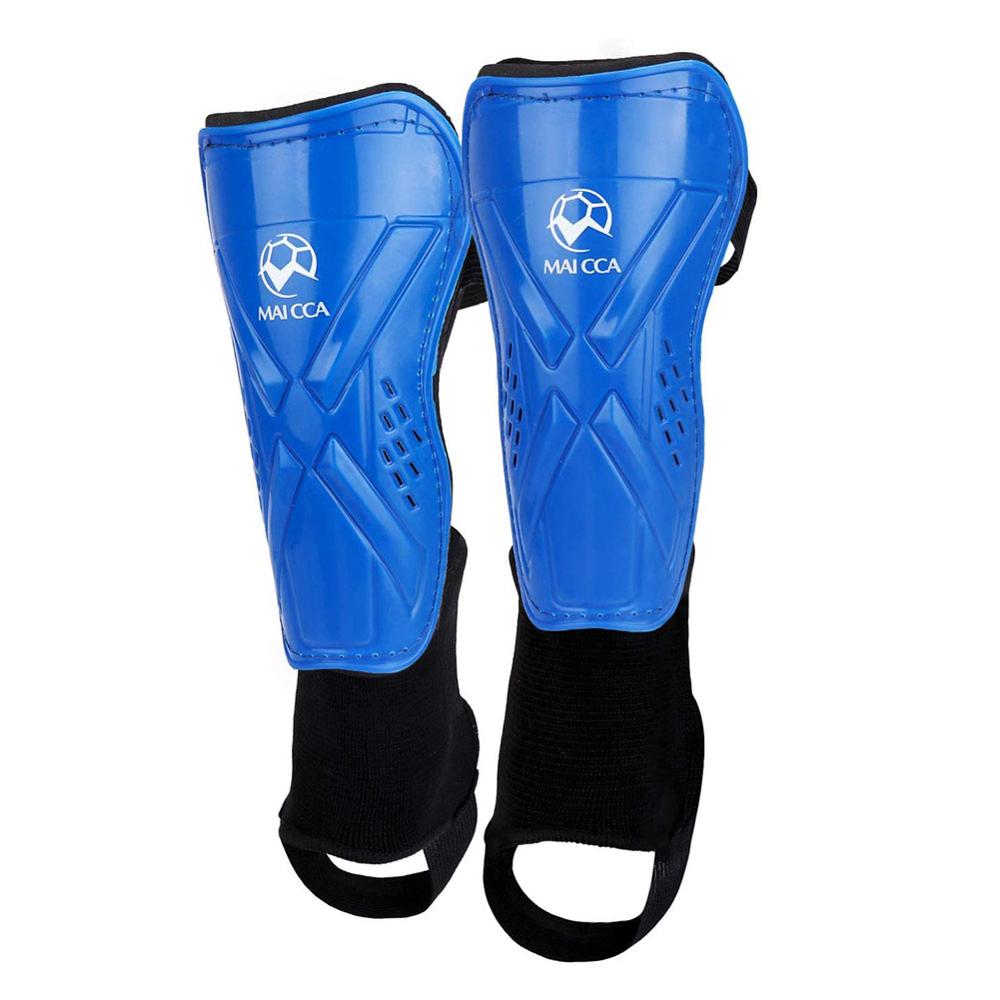 Kids Shin Guards Sports Soccer Child Kick Boxing Shinguard Leg Pads Football Shields Karate Bands Socks Protector: Blue