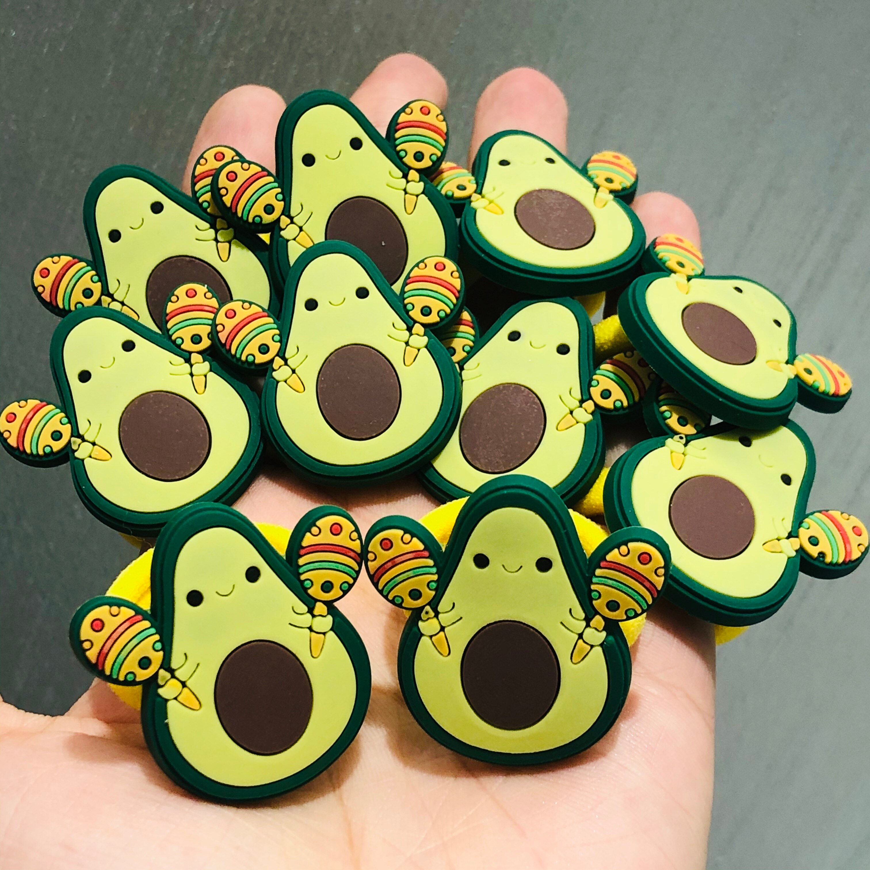 Horquillas de aguacate con fruta Kawaii para niña, pinzas para el pelo, pasadores, accesorios para el cabello, 10 unids/set por juego