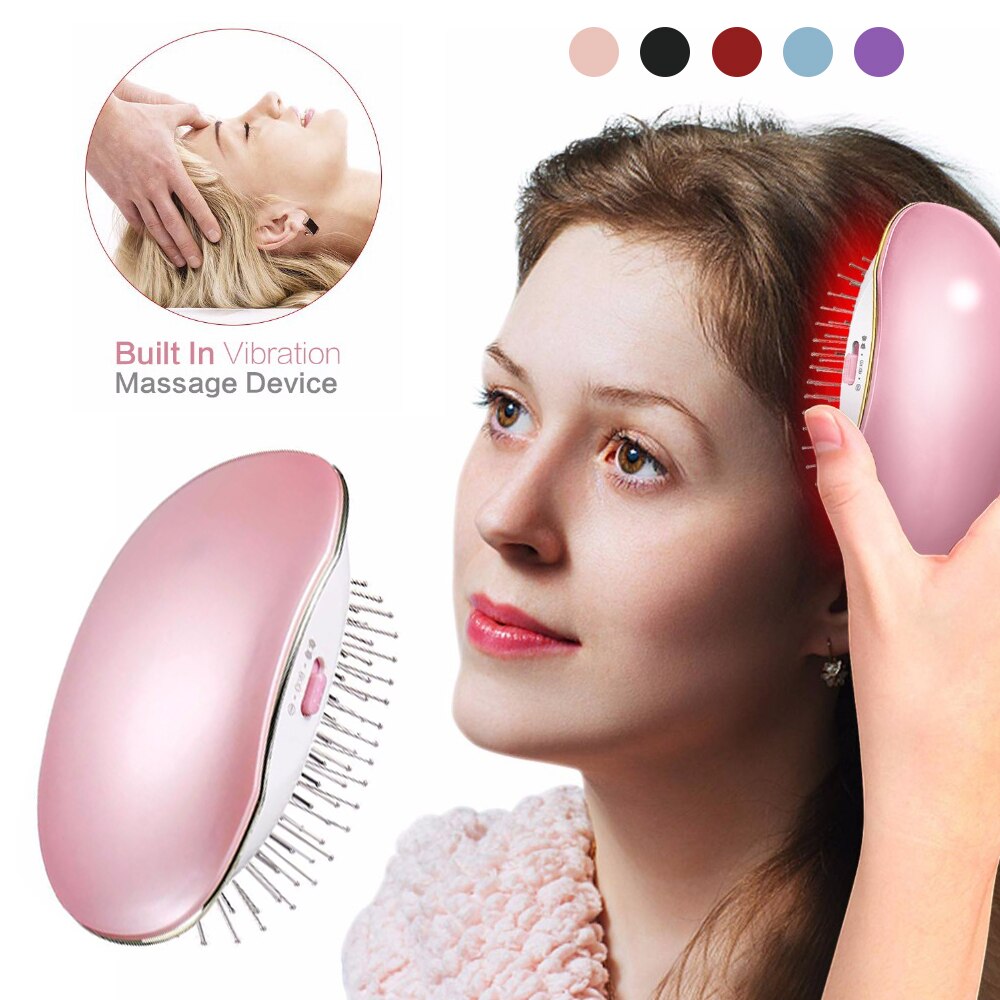 Peine masajeador para el cabello con vibración de iones negativos para niños y niñas, peine masajeador para el cabello cómodo y antiestático para viajes y niños, peines