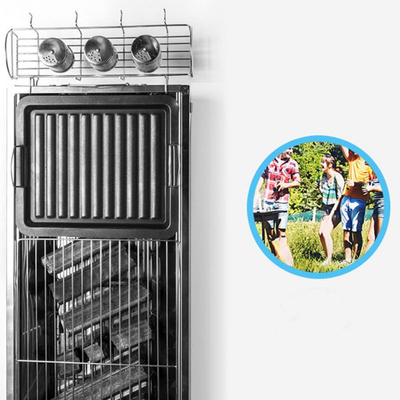 Black Barbecue Frying Grill Pan Rectangle Non-Stick Grill Cookware BBQ Tray Barbecue Plate