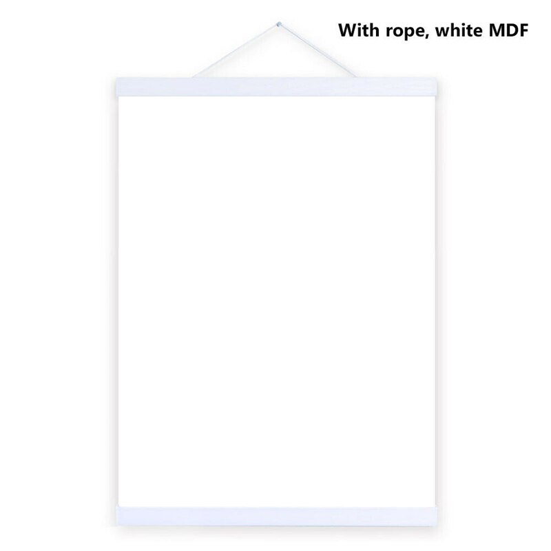 Poster Hanger Nikou - Cornice Magnetica In Legno Fai Da Te Per Poster E Stampe, 21 Cm, Bianco, Set Da 4 Strisce