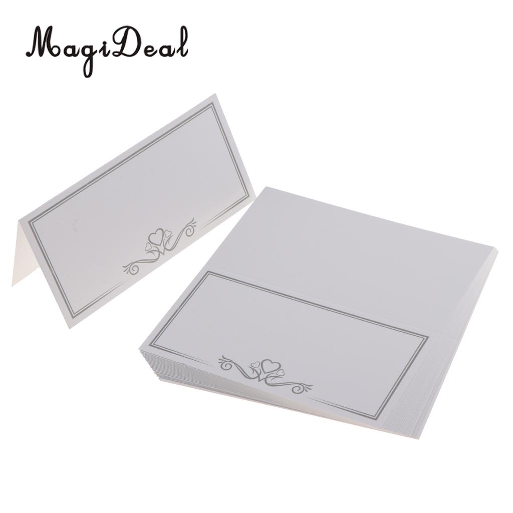 25x Vintage White Blank Place Name Card Wedding Table Card Party Supplies