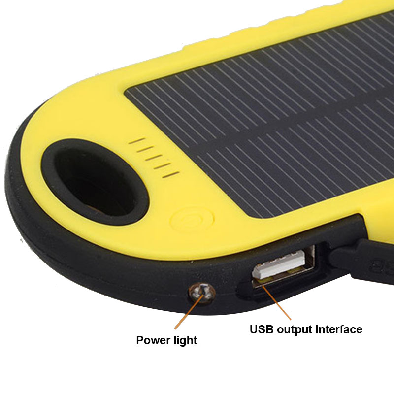 Solar- 5000mAh Energie Bank Tragbare Solar- Tafel Dual USB Akku Ladegerät Ladung LED Batterie Ladegerät Für iphone5 6 7 8 X