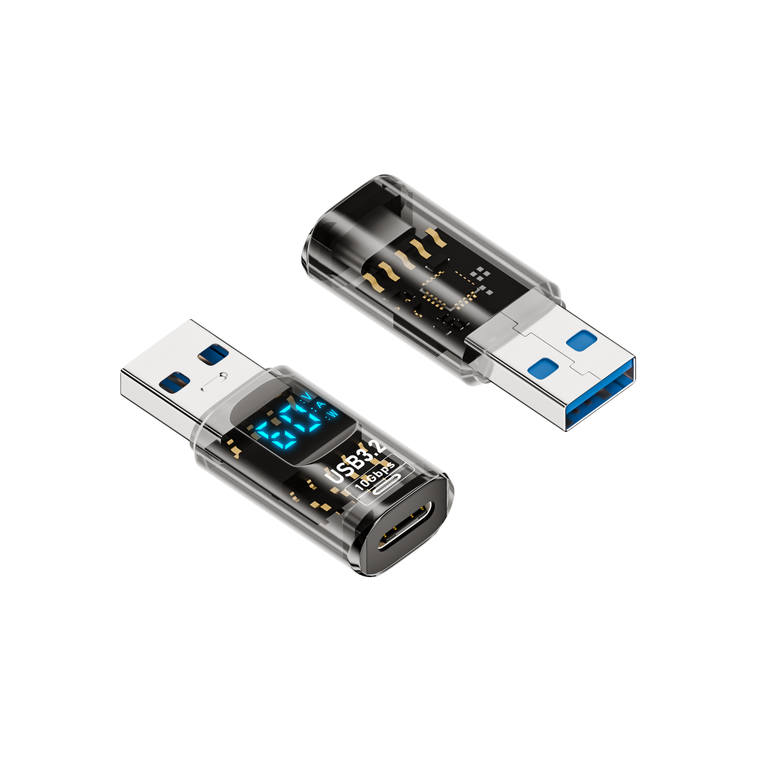 NNBILI USB 3.2 Digital Display Adapter 10Gbps USB Male TO USB Female adapter Fast Charging Data USB C Adapter For Laptop: Yellow