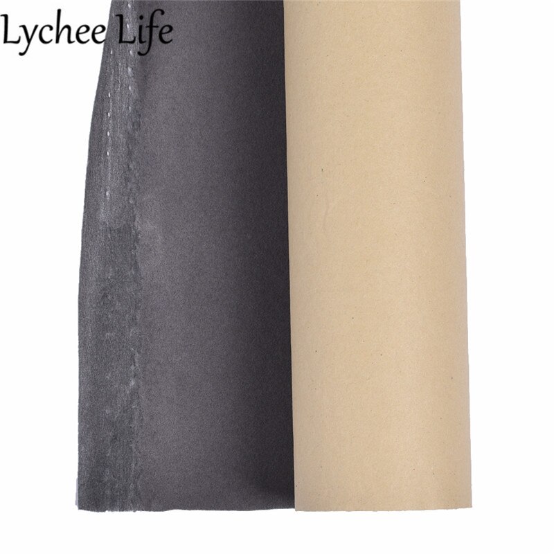Lychee life selvklæbende fløjlsstof 50 x 150cm ensfarvet stof i flocking diy håndlavet syning anti-ridse dekorativ forsyning: 3