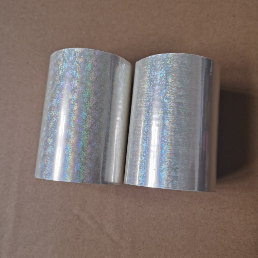 Two rolls Transparent holographic foil stamping foil press on paper or plastic 8cm x120m heat stamping film: Y06Y07