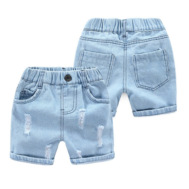 Drenge shorts bukser børn sommer jean shorts denim bomuld cowboy shorts toddler komfort slags shorts børn korte børn bukser