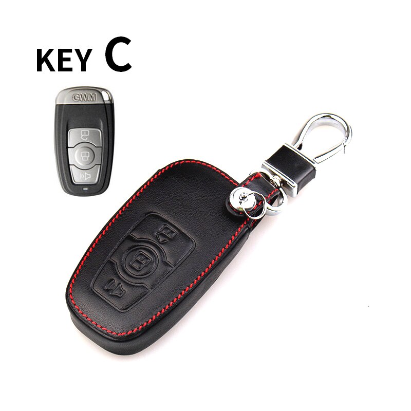 Metal leather Car Key Shell Cover Case keychain For Great Wall HAVAL H1 H2 H3 H5 H6 H7 H8 H9 M4 M6 Concept COUPE F7x SC C30 C50: KEY C