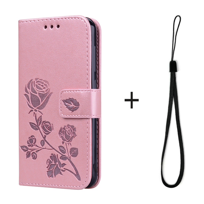 Voor Inoi 2 Lite 2 Lite Phone Bag Case Coque Wallet Luxe Flip Case Voor Funda Inoi 2 Lite 5.0 "Case Cover Met Card Pocket: For Inoi 2 Lite 2019 / MGHTP Pink Strap
