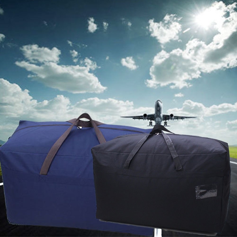 Unisexe imperméable à l'eau doux épaissir voyage grande capacité couette avec poignée fermeture éclair bagages Oxford tissu sac de rangement organisateur