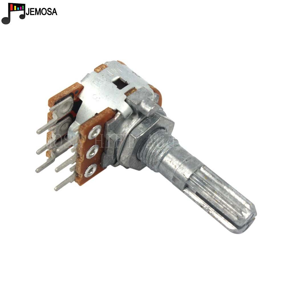 2 pièces japon alpes potentiomètre RK16 16 Type 50KA 100KA Double Union potentiomètre aluminium arbre potentiomètre